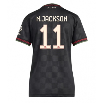 Bayern Munich Nicolas Jackson #11 Maglia Gara Terza Repliche 2025-26 Donna Maniche Corte